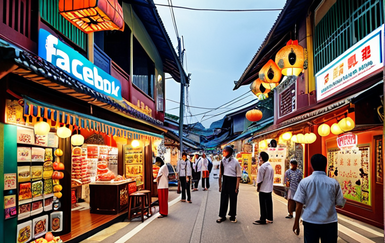 **
A visually appealing Facebook post showcasing a local Malaysian business promoting a contest to boost engagement, focusing on quality content and interactive elements like questions to encourage comments. The scene is brightly lit with elements of Malaysian culture incorporated.
**